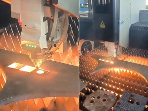 Machine Cutting 25mm Carbon steel plate by Oxygen