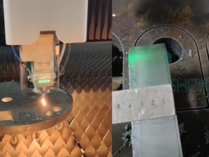 Machine Cutting 40mm Carbon steel plate by Oxygen
